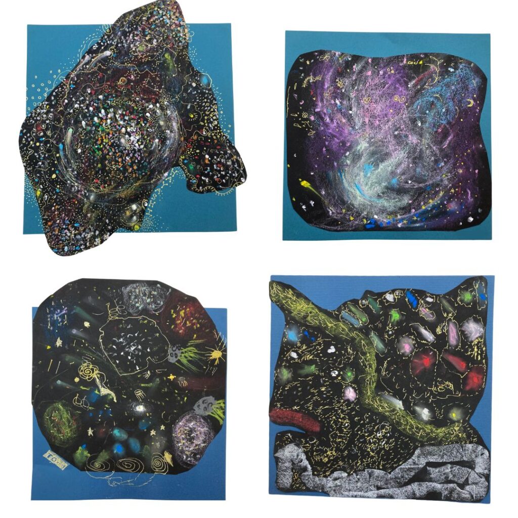 きらめく星座 子どもの絵臨床美術